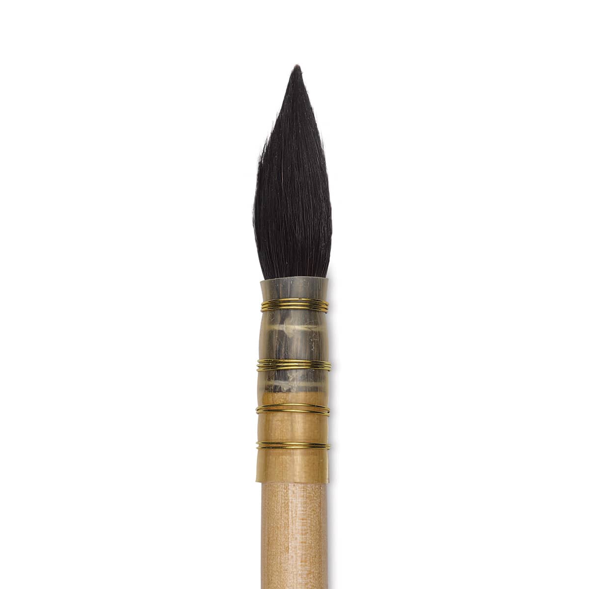 Isabey Original Siberian Blue Squirrel Brush - Quill Mop, Short Handle, Size 3 close up
