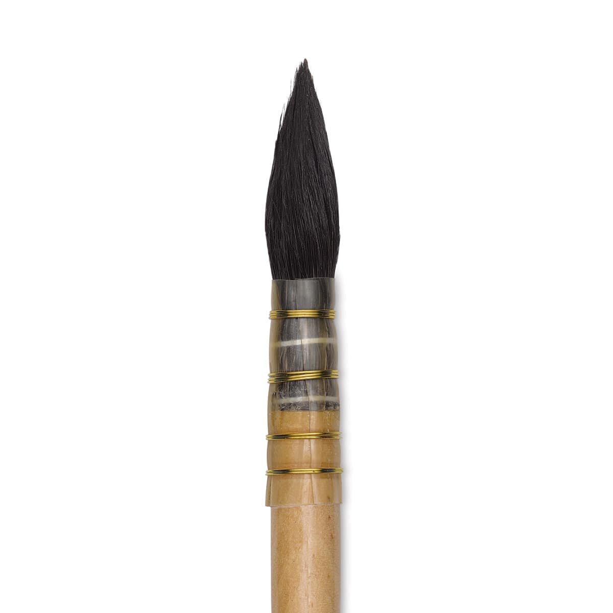 Isabey Original Siberian Blue Squirrel Brush - Quill Mop, Short Handle, Size 4 close up