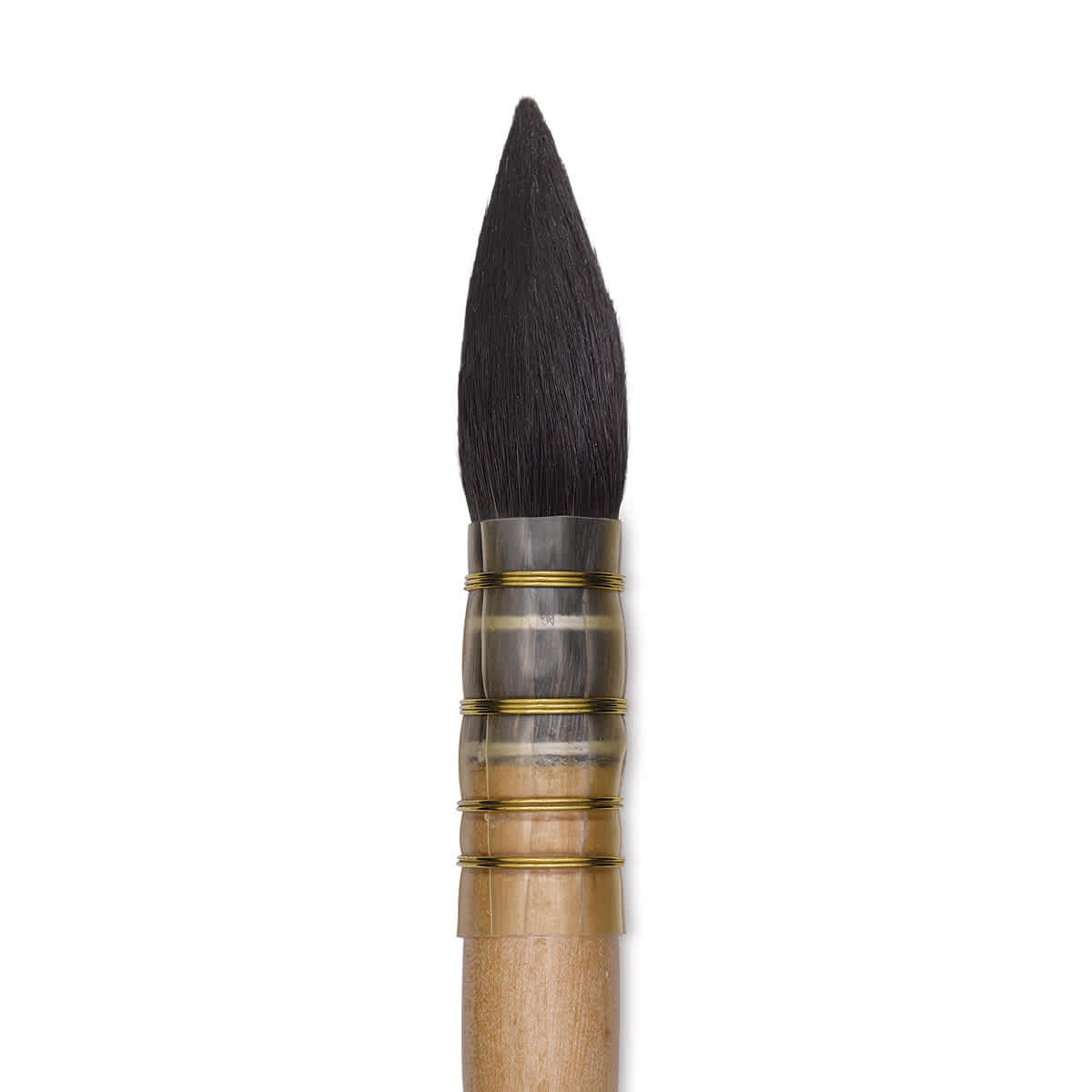 Isabey Original Siberian Blue Squirrel Brush - Quill Mop, Short Handle, Size 7 close up
