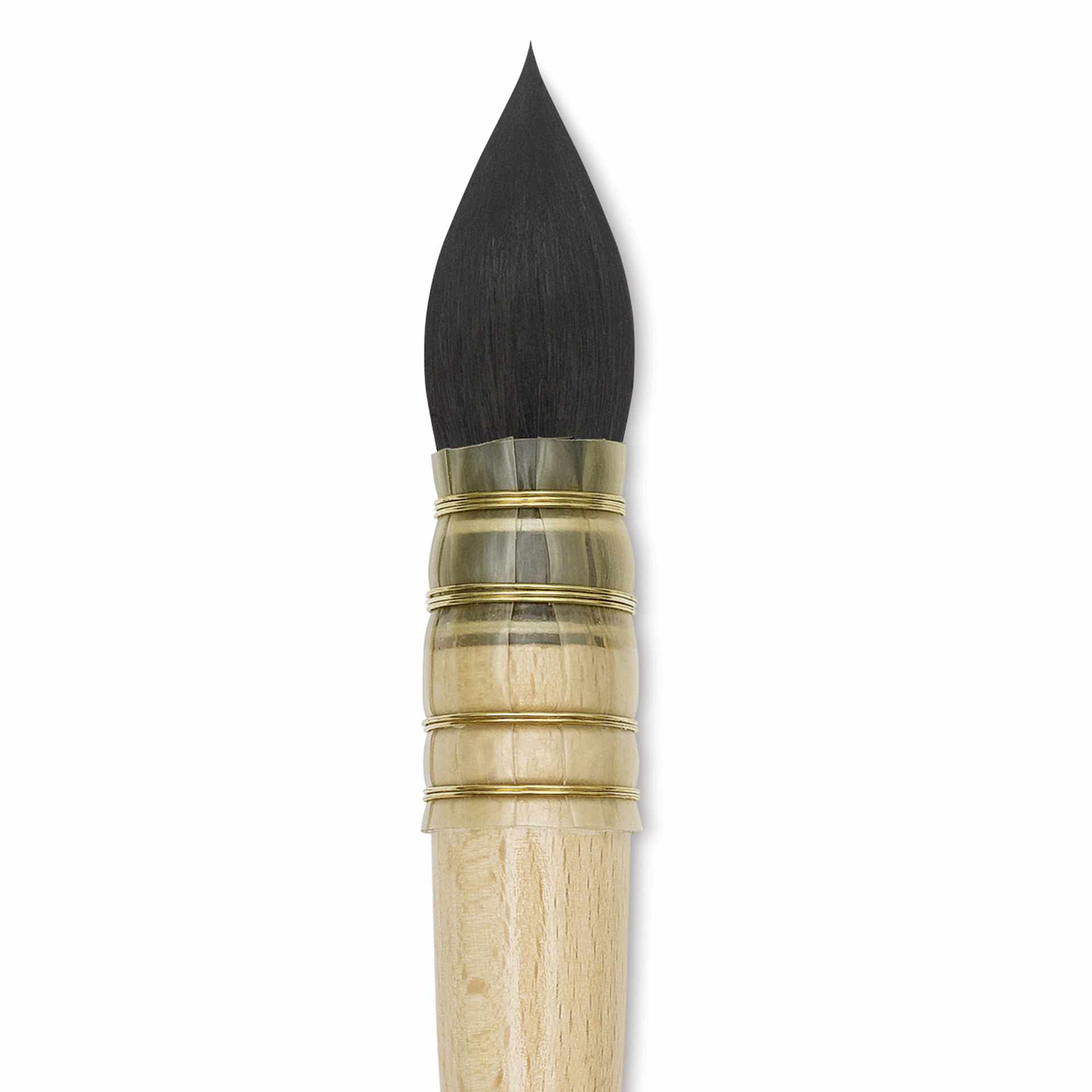 Isabey Original Siberian Blue Squirrel Brush - Quill Mop, Short Handle, Size 12 (Close-up)