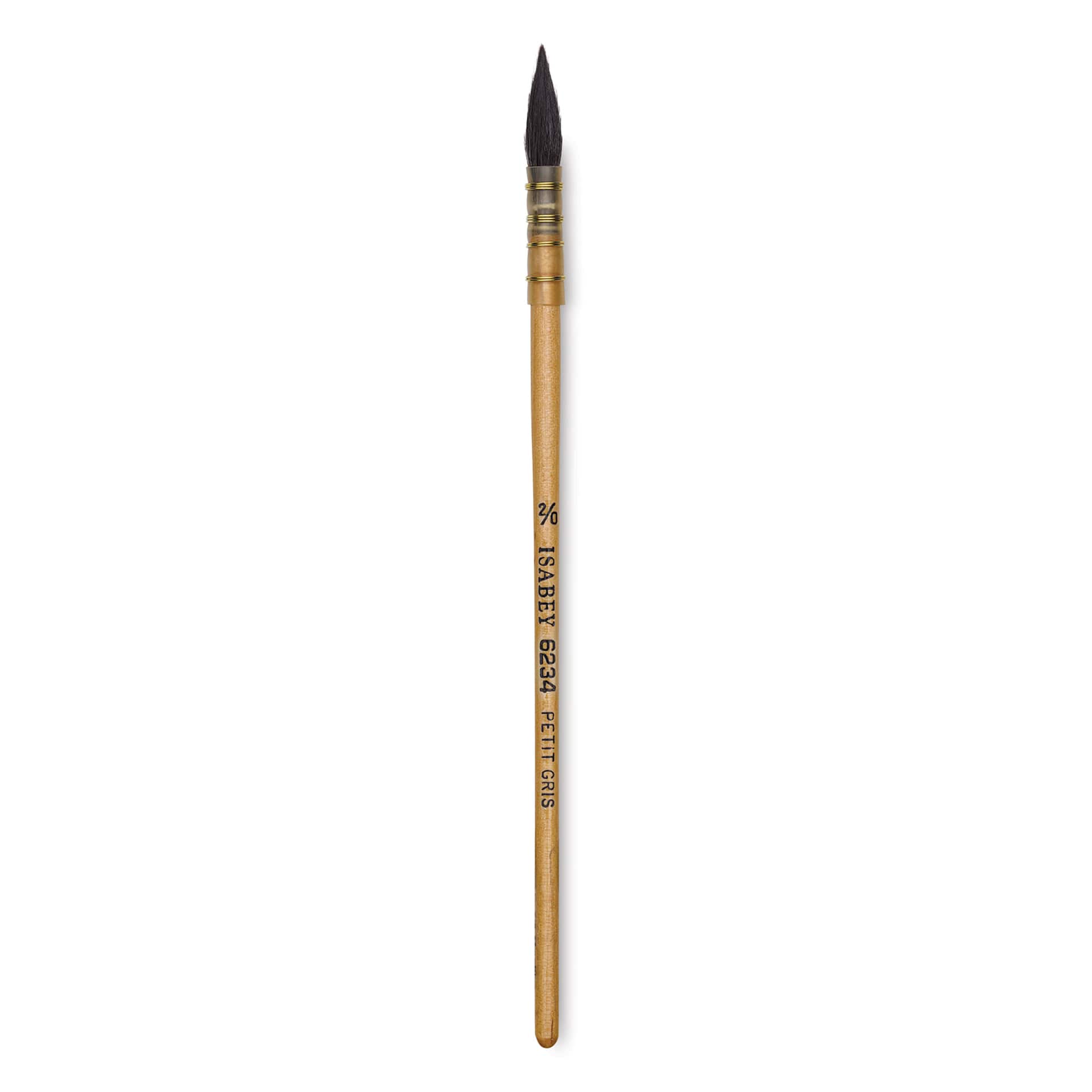 Isabey Original Siberian Blue Squirrel Brush - Quill Mop, Short Handle, Size 2/0