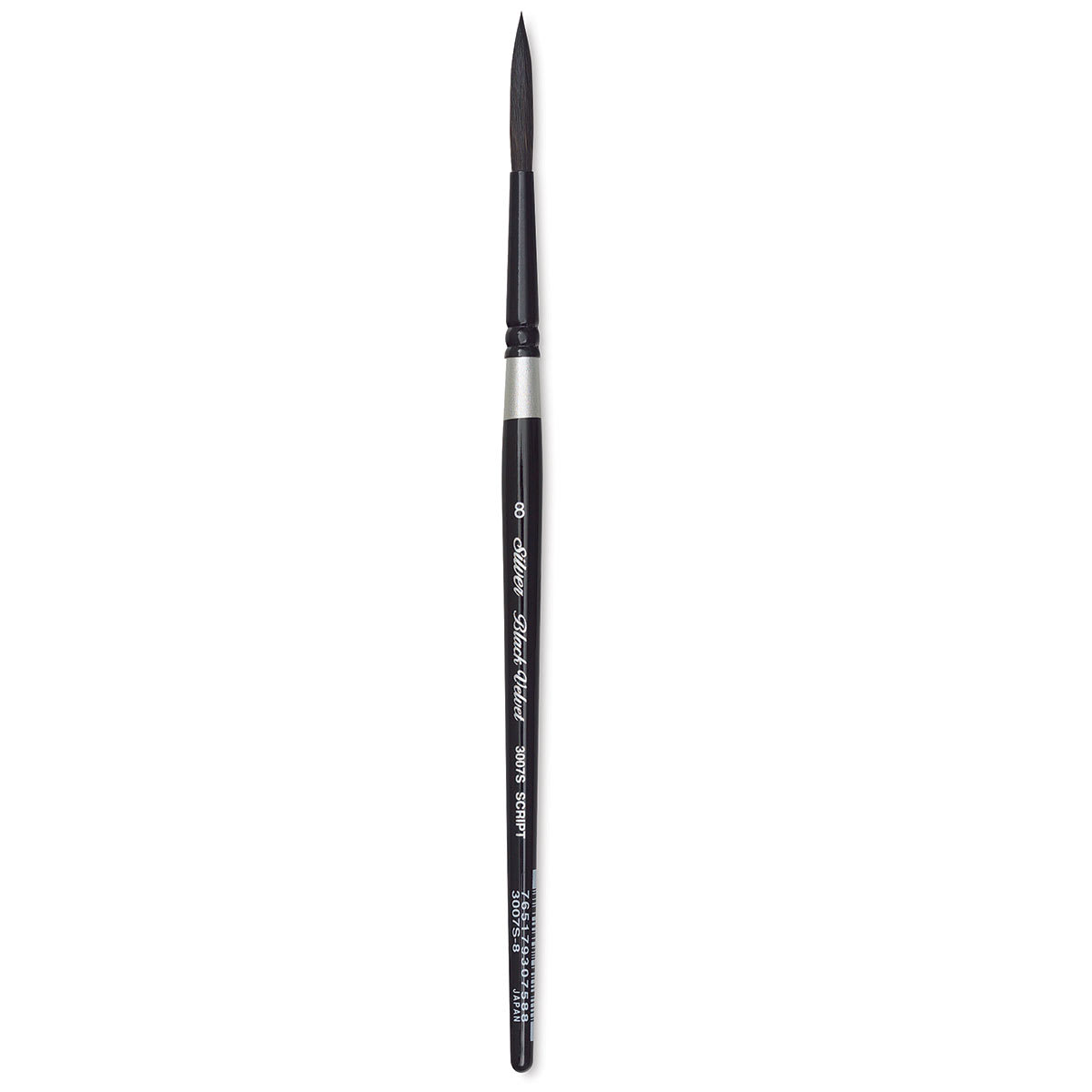 Silver Brush Black Velvet Brush - Script, Size 8