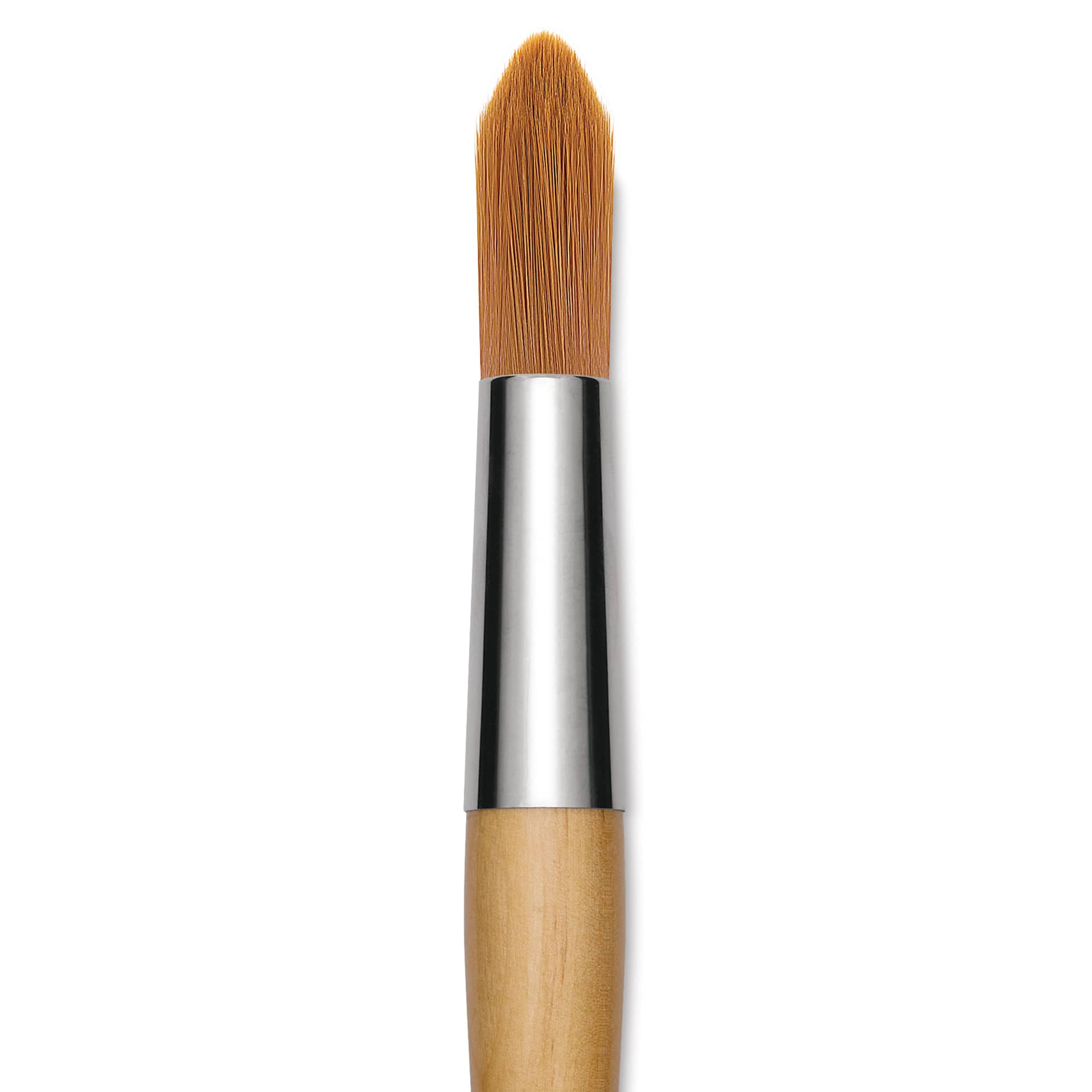 Blick Mega Golden Taklon Brush - Mega Round, Short Handle, Size 40, close up