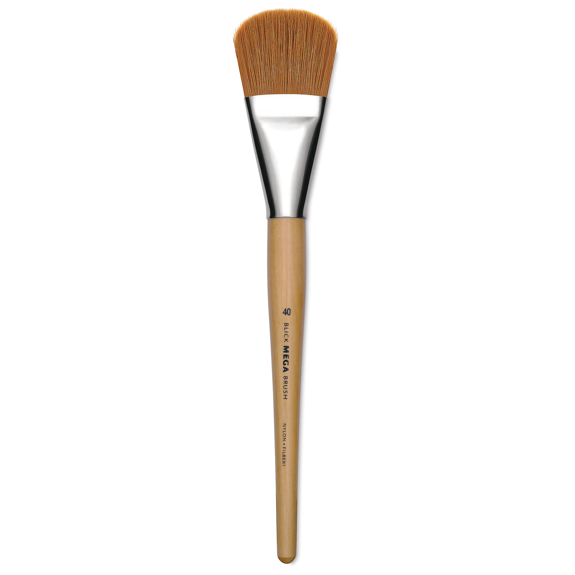 Blick Mega Golden Taklon Brush - Mega Filbert, Short Handle, Size 40