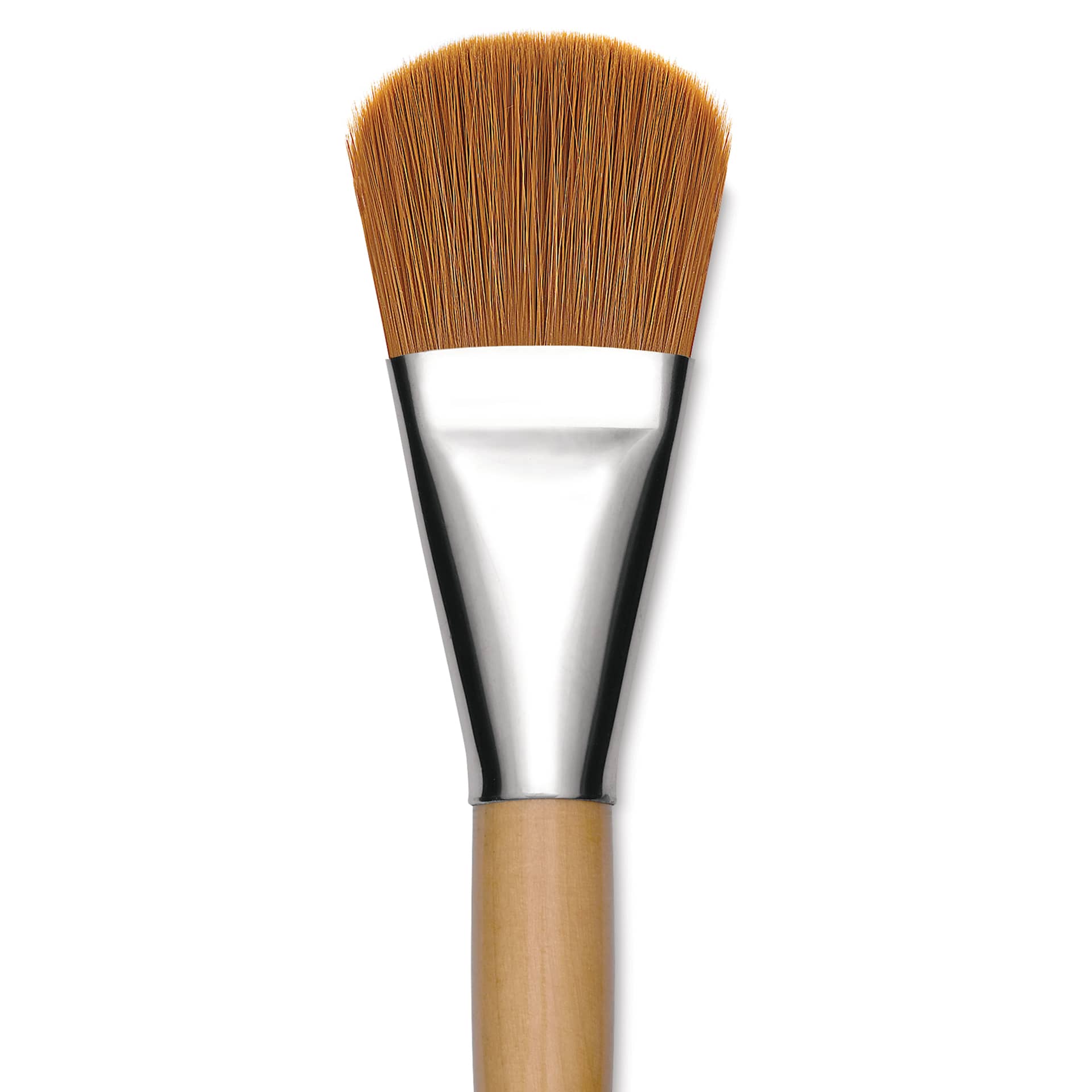 Blick Mega Golden Taklon Brush - Mega Filbert, Short Handle, Size 40, close up