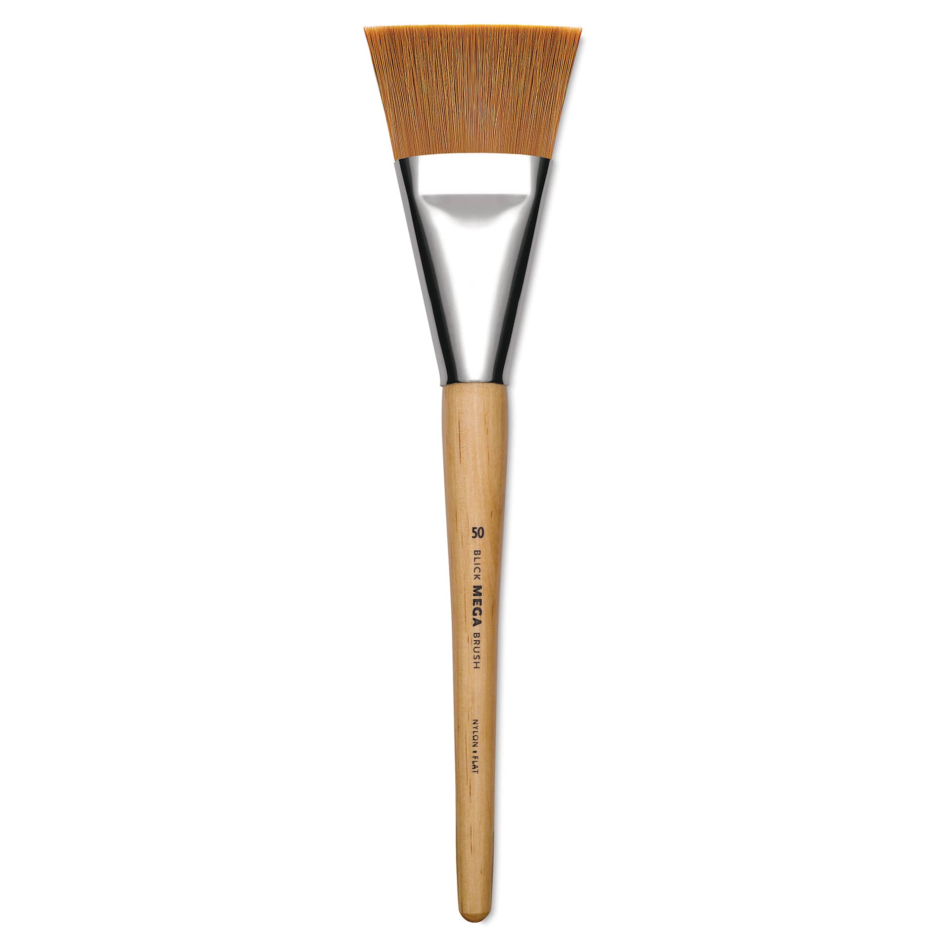 Blick Mega Golden Taklon Brush - Mega Flat, Short Handle, Size 50