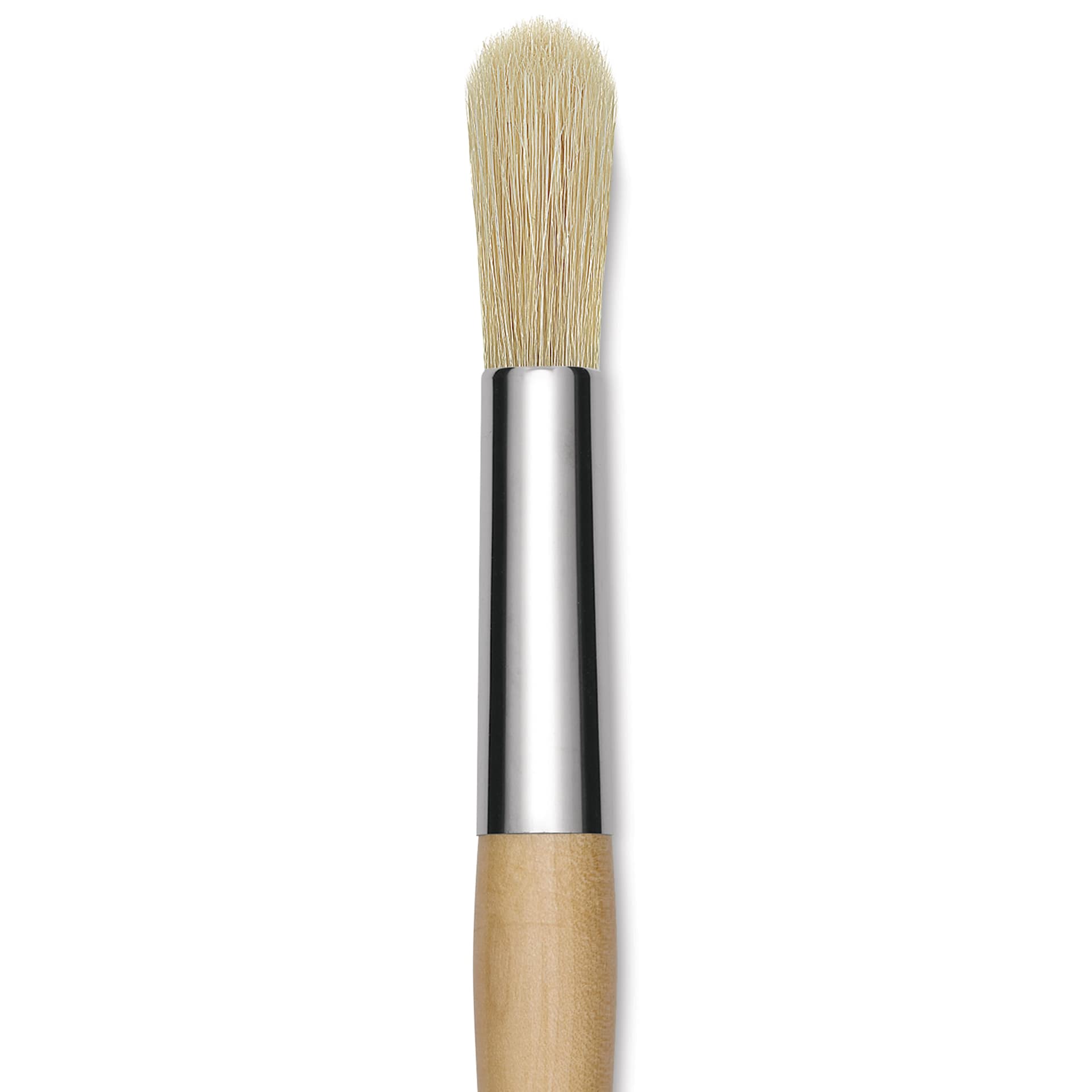 Blick Mega Natural Bristle Brush - Mega Round, Short Handle, Size 30, close-up