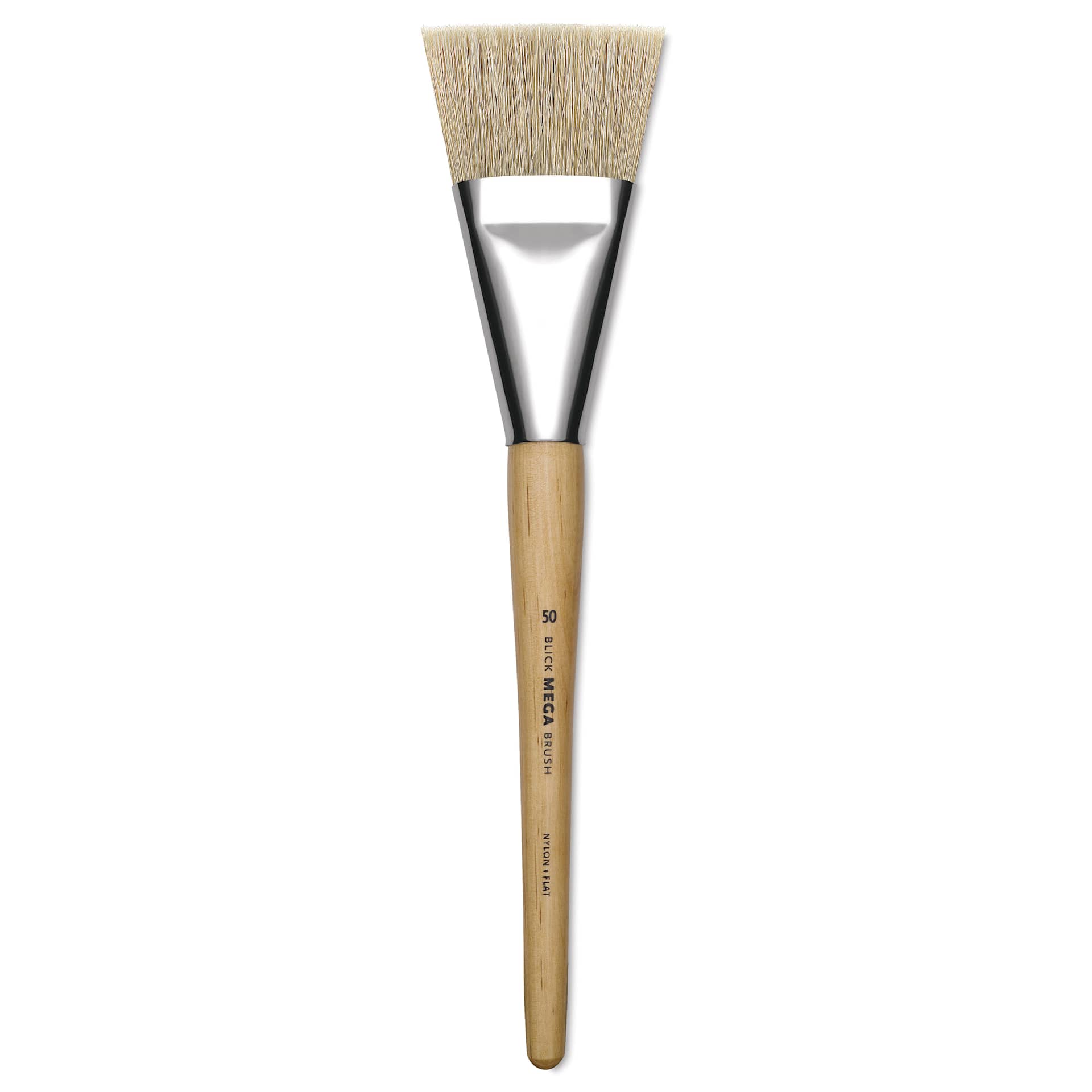 Blick Mega Natural Bristle Brush - Mega Flat, Short Handle, Size 50