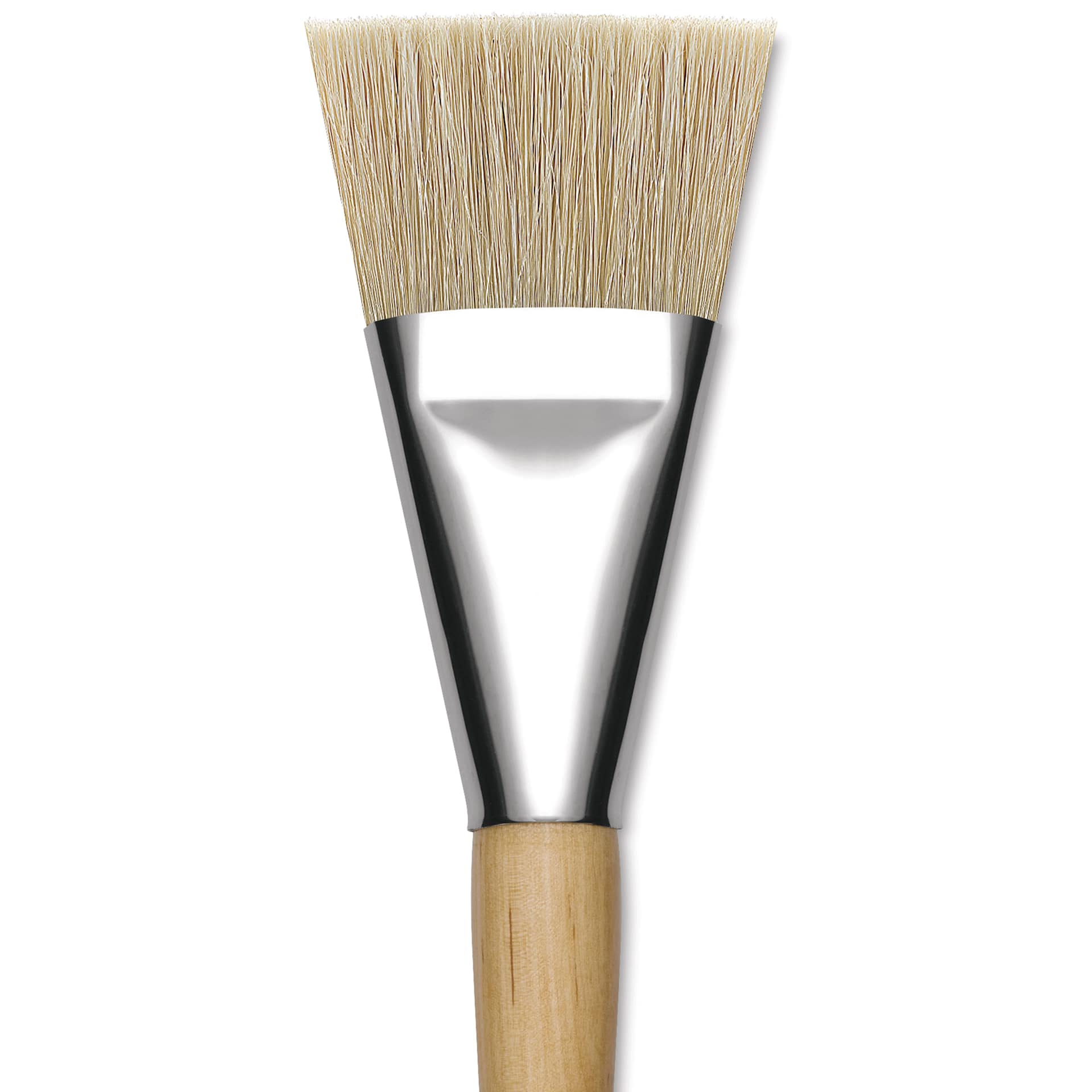 Blick Mega Natural Bristle Brush - Mega Flat, Short Handle, Size 50, close-up
