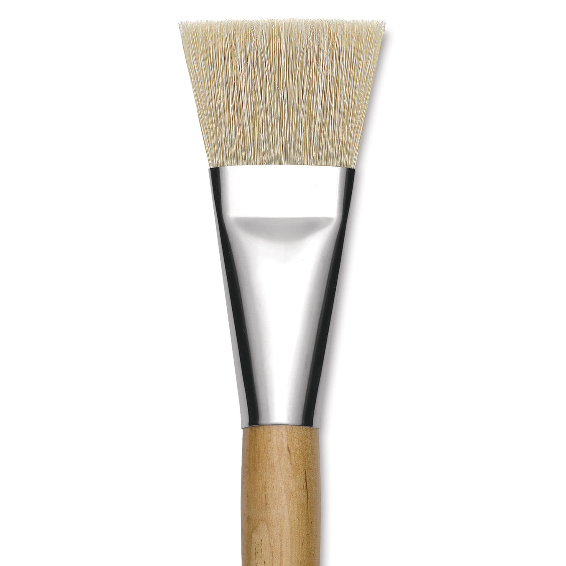 Blick Mega Natural Bristle Brush - Mega Flat, Short Handle, Size 30, close-up