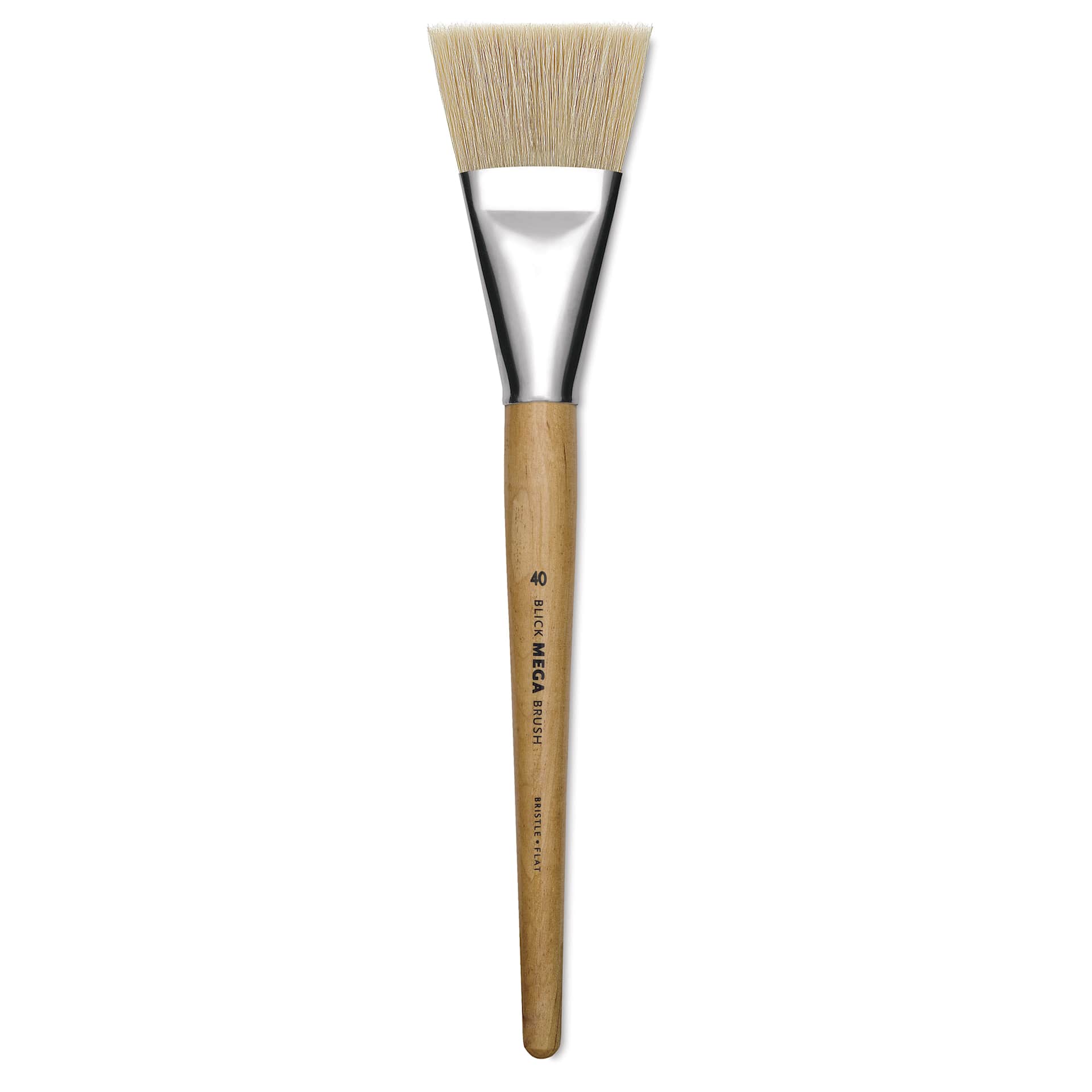 Blick Mega Natural Bristle Brush - Mega Flat, Short Handle, Size 40
