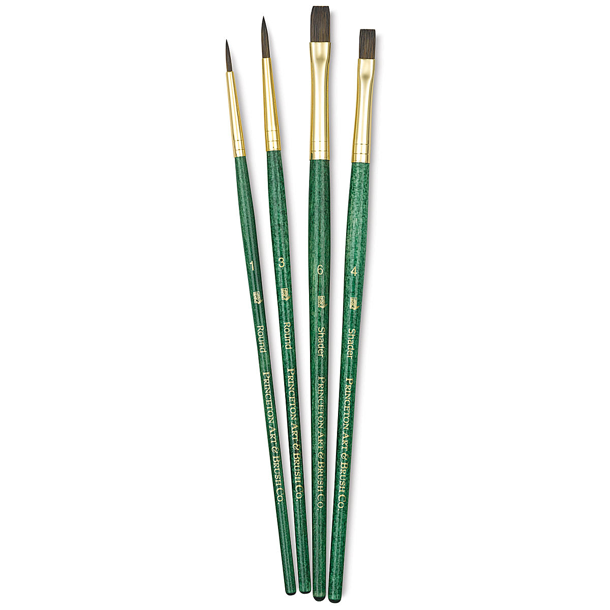 Princeton Real Value Brush Set - 9110, Synthetic Pony, Short Handle, Set of 4