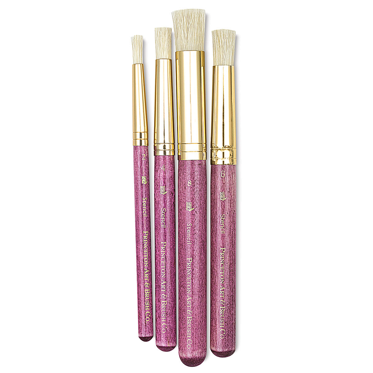 Princeton Real Value Brush Set - 9180, Bristle, Short Handle, Set of 4
