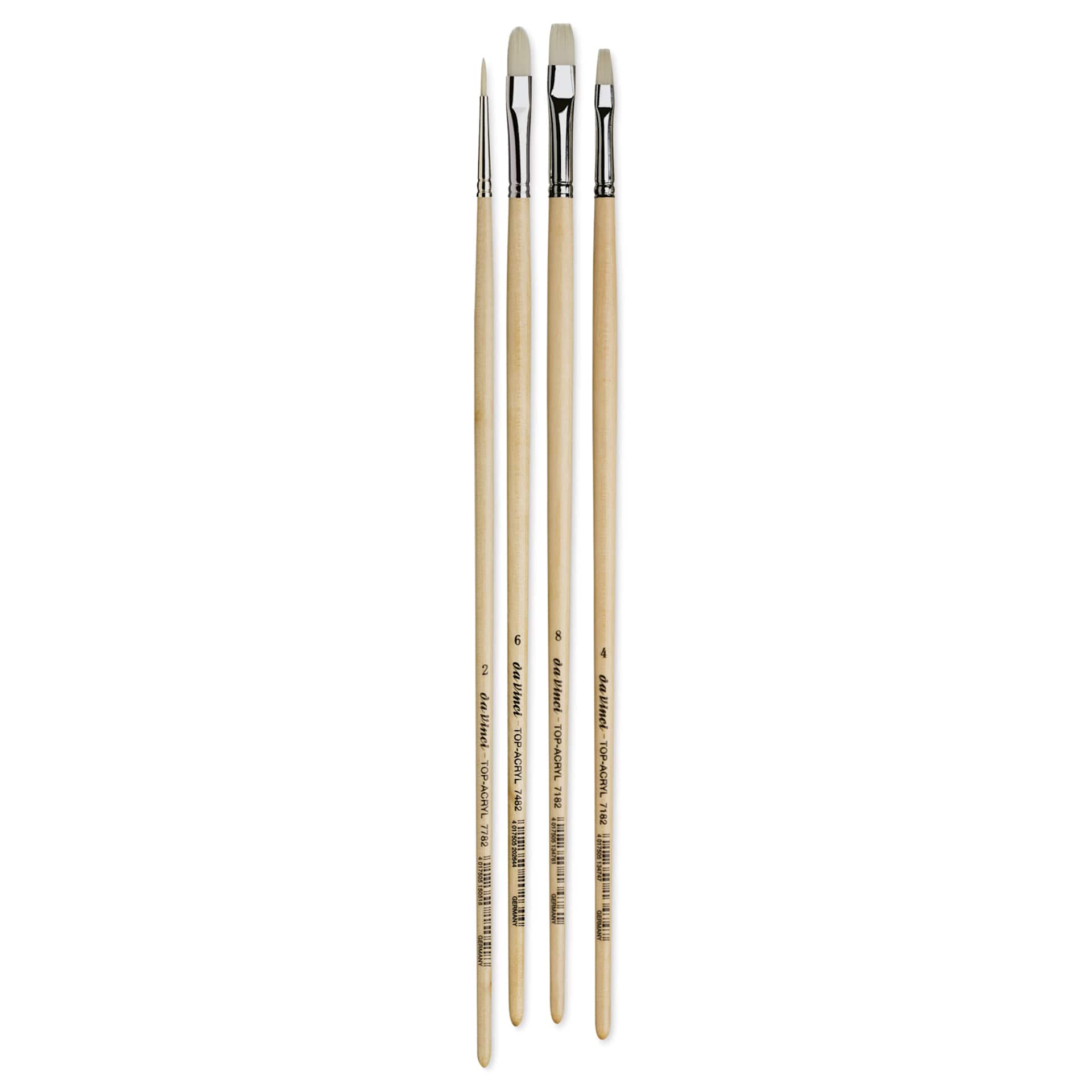 Da Vinci Artist Brush Set - Top Acryl Long Handle, Set of 4
