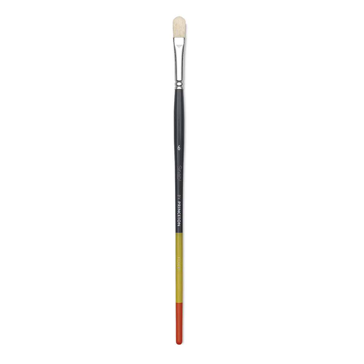 Princeton Snap! Natural Bristle Brush - Filbert, Long Handle, Size 6