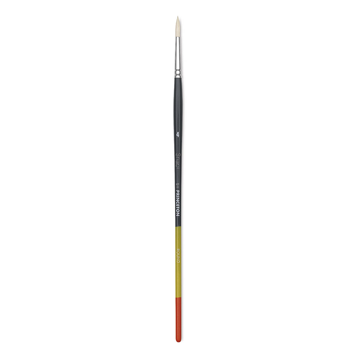 Princeton Snap! Natural Bristle Brush - Round, Long Handle, Size 4