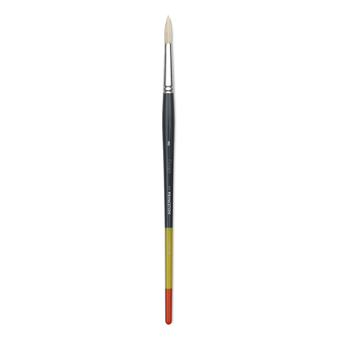Princeton Snap! Natural Bristle Brush - Round, Long Handle, Size 8