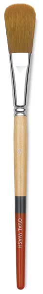 Princeton Snap! Golden Taklon Brush - Oval Wash, Short Handle, 3/4''