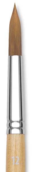 Princeton Snap! Golden Taklon Brush - Round, Short Handle, 12" (Close-up)