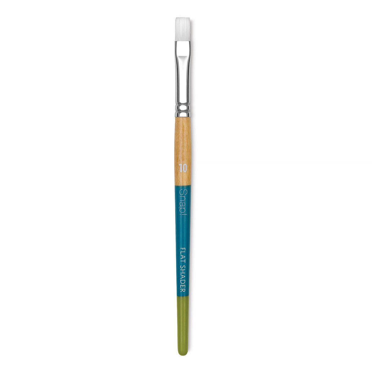 Princeton Snap! White Taklon Brush - Flat Shader, Short Handle, Size 10