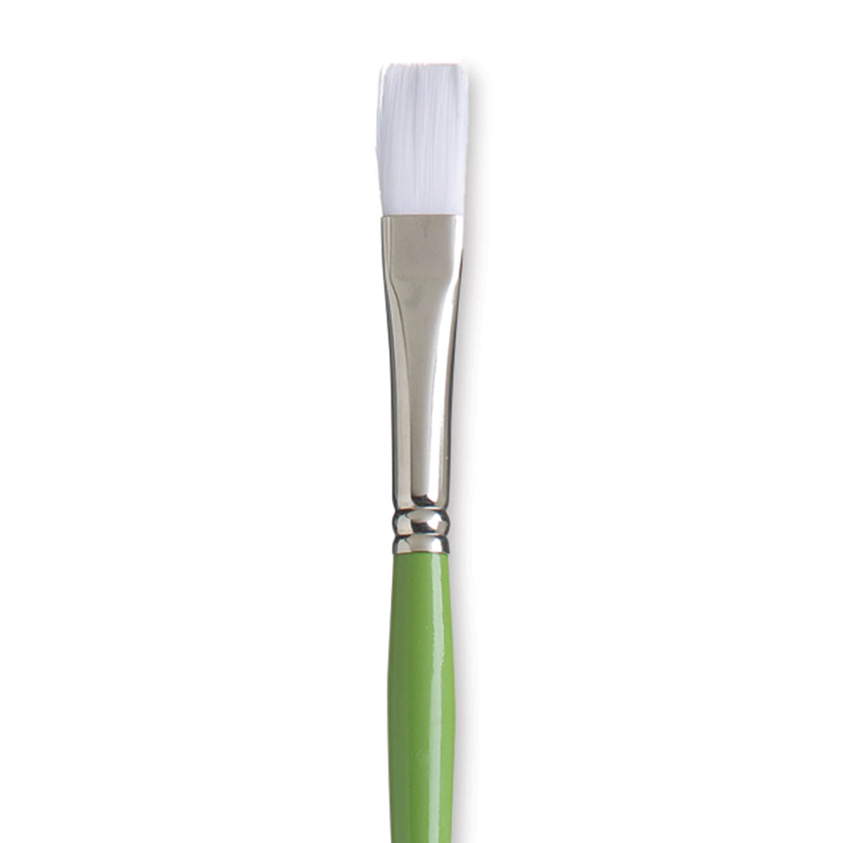 Princeton Snap! White Taklon Brush - Flat, Long Handle, Size 6