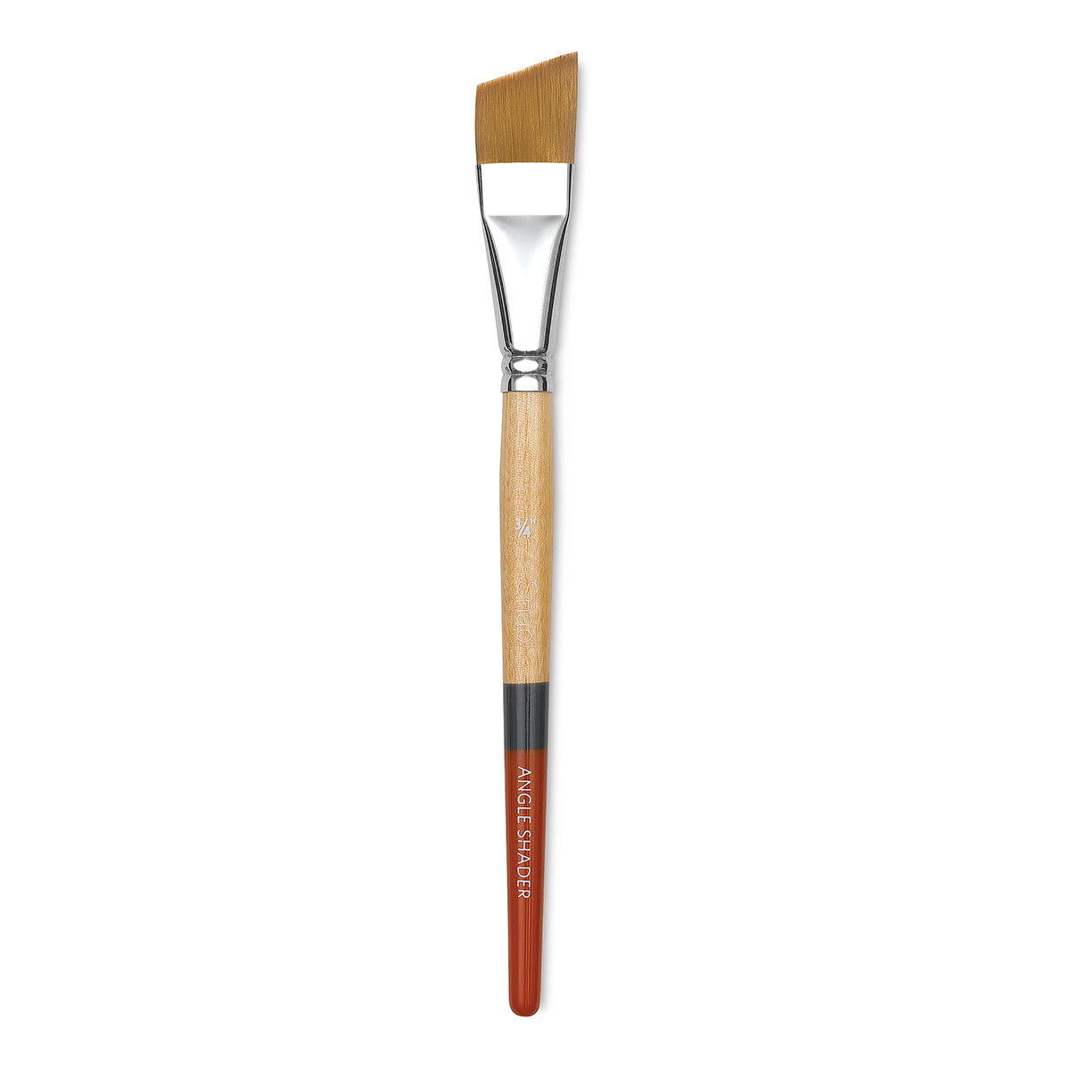Princeton Snap! Golden Taklon Brush - Angle Shader, Short Handle, Size 3/4"