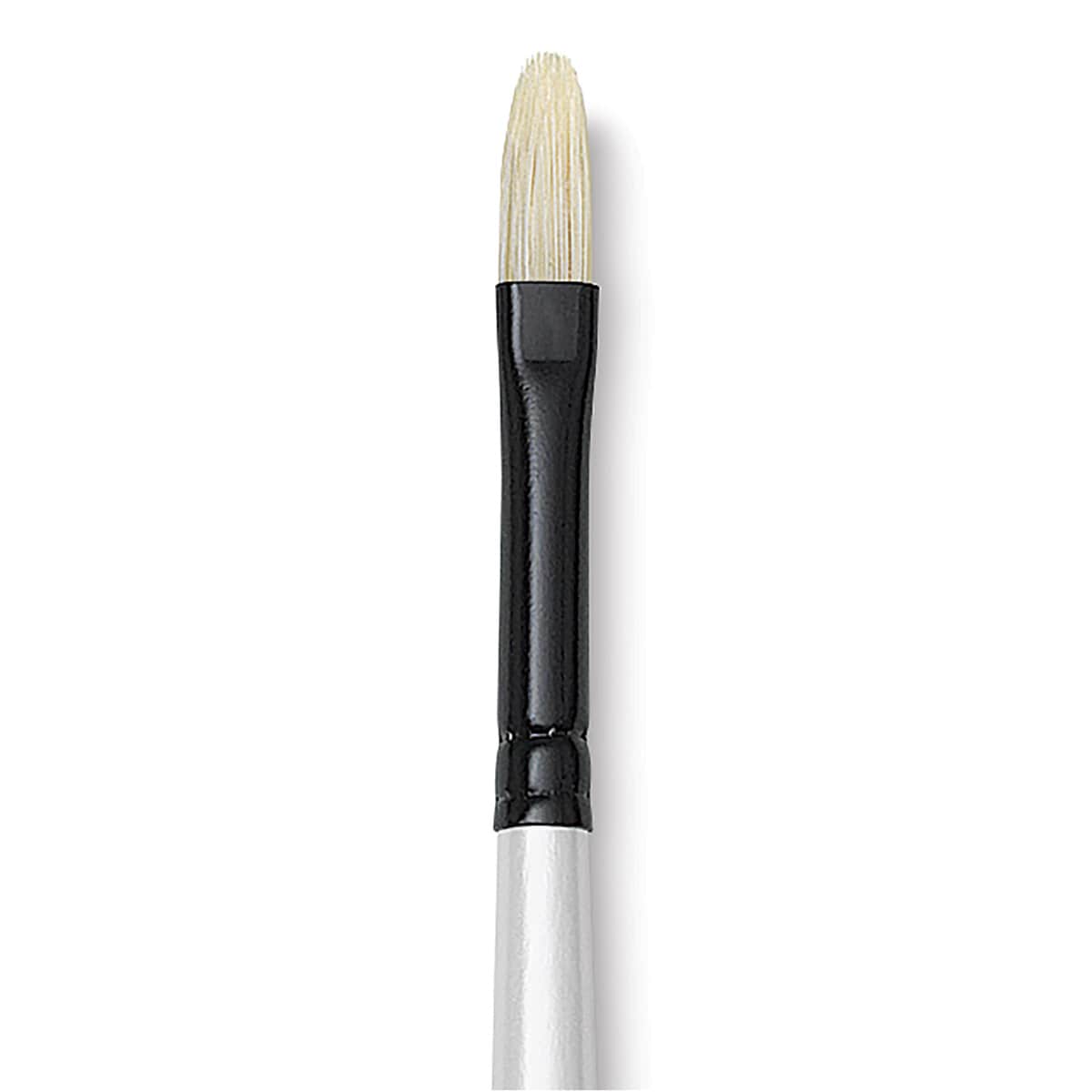 Robert Simmons Simply Simmons Chungking Hog Bristle Brush - Filbert, Long Handle, Size 2 close up
