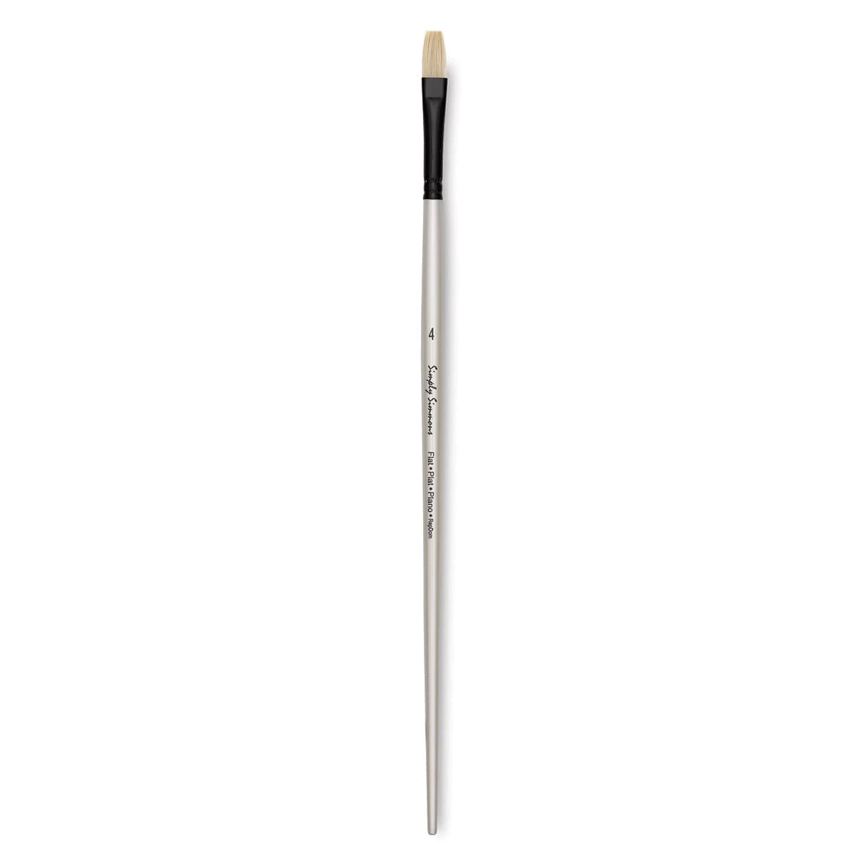 Robert Simmons Simply Simmons Chungking Hog Bristle Brush - Flat, Long Handle, Size 4