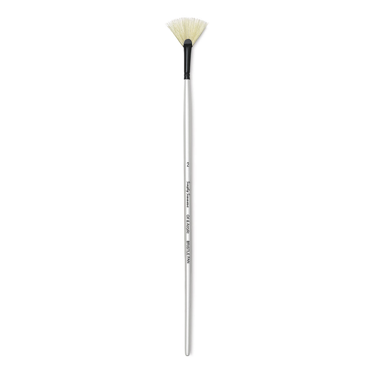Robert Simmons Simply Simmons Chungking Hog Bristle Brush - Fan, Long Handle, Size 2