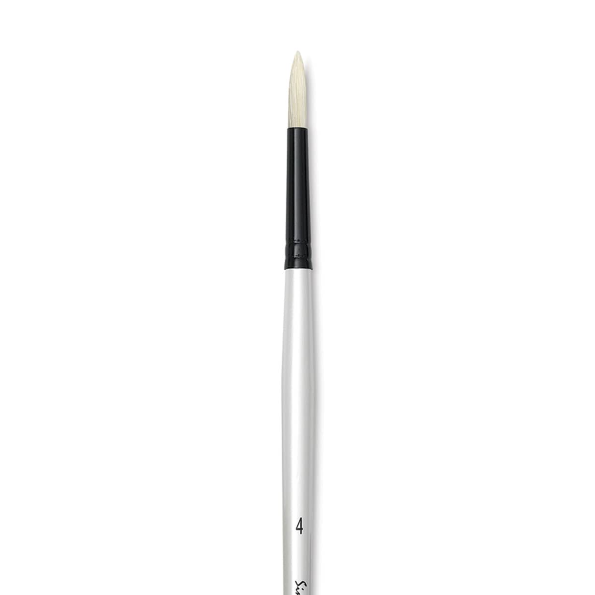 Robert Simmons Simply Simmons Chungking Hog Bristle Brush - Round, Long Handle, Size 4