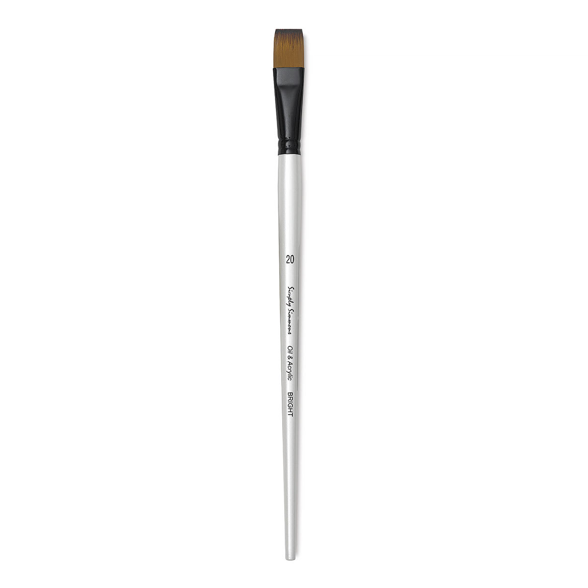 Robert Simmons Simply Simmons Synthetic Bristle Brush - Bright, Long Handle, Size 20