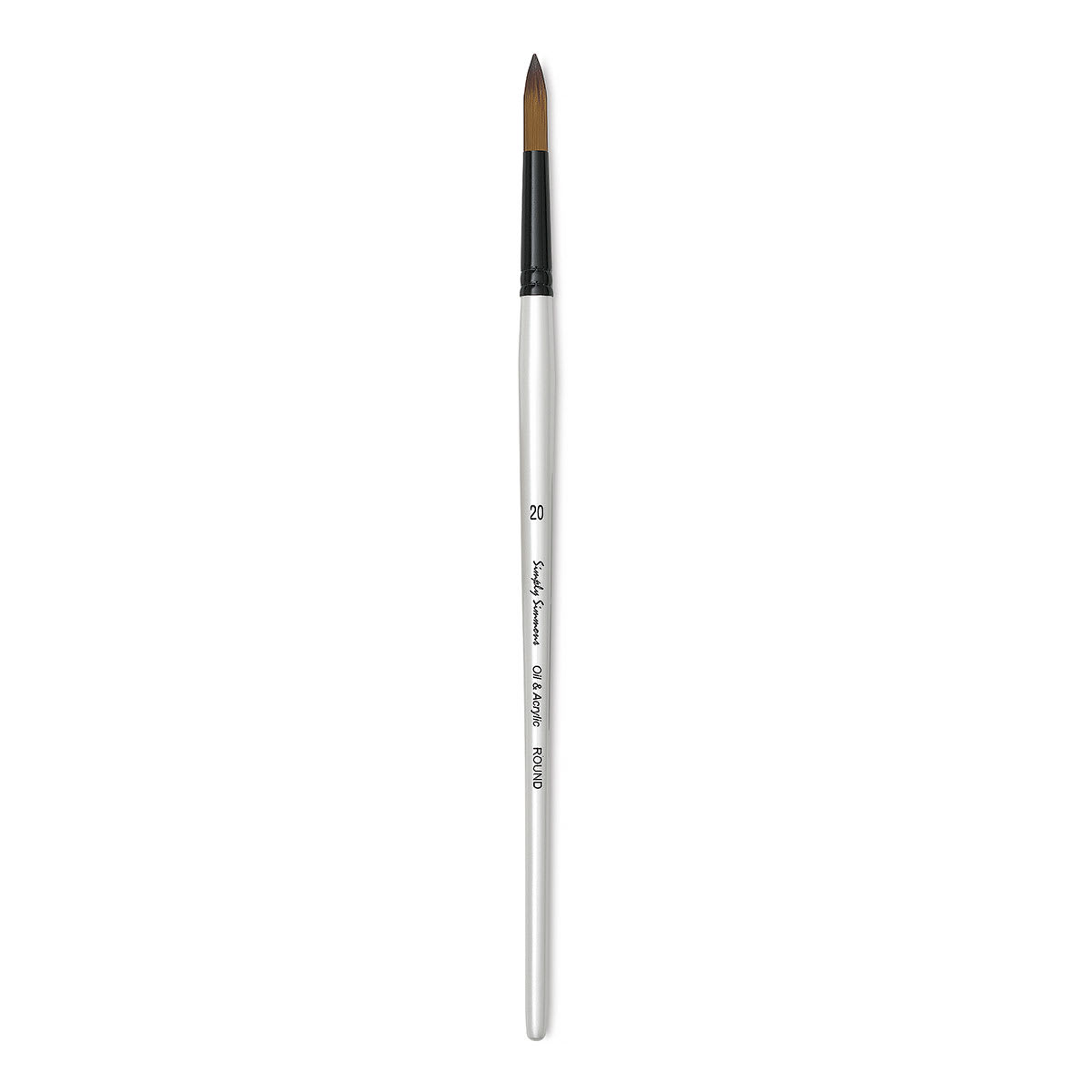 Robert Simmons Simply Simmons Synthetic Bristle Brush - Round, Long Handle, Size 20