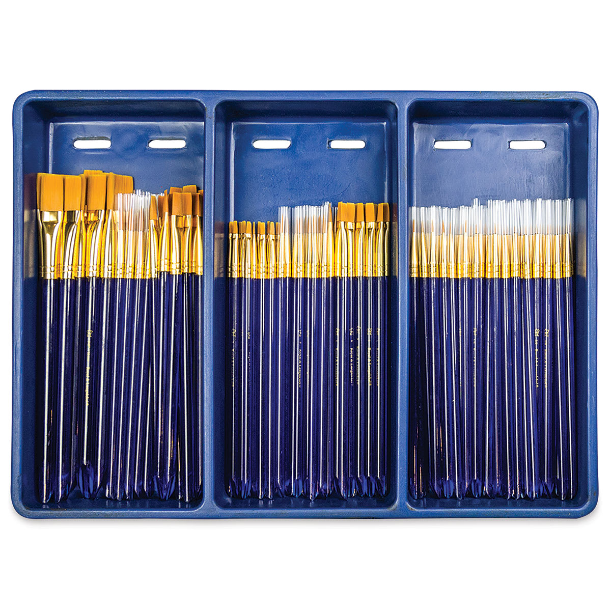 Royal & Langnickel Golden Taklon Acrylic Handle Classroom Brush Assortments
