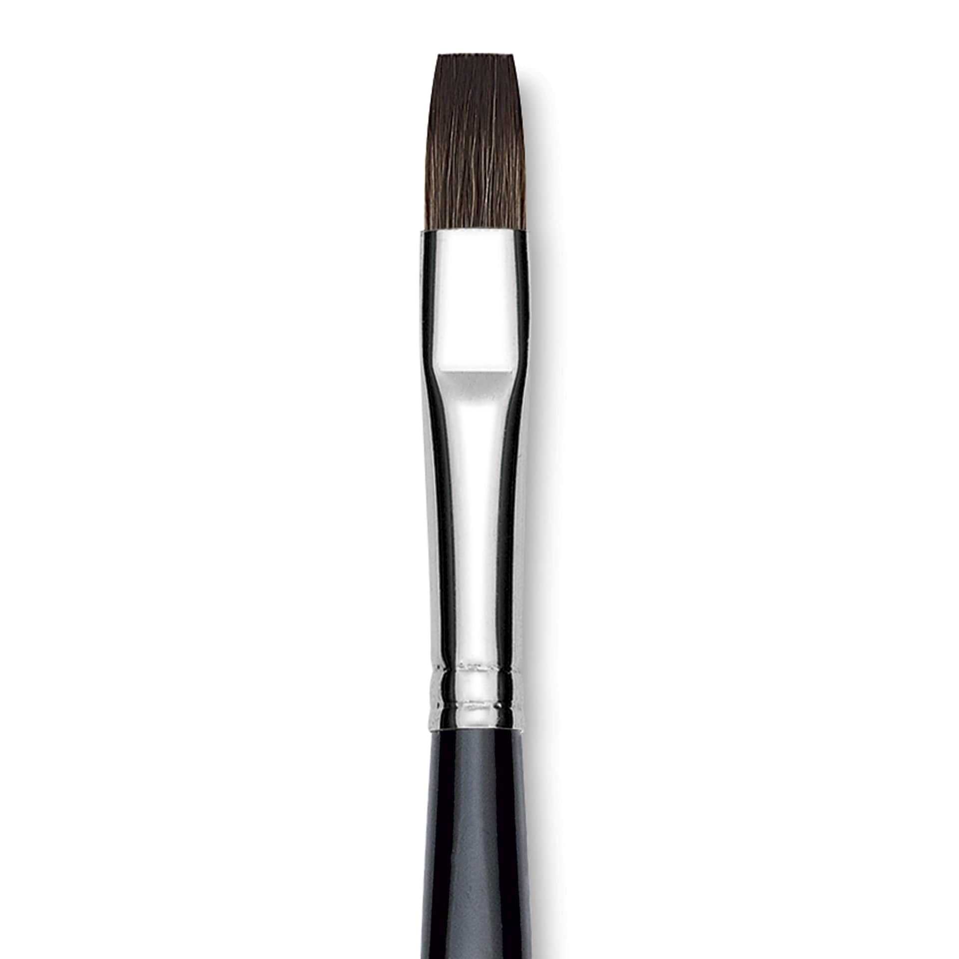 Da Vinci Casaneo Synthetic Squirrel Watercolor Brush - Flat, Size 8, Short Handle, Synthetic, close up