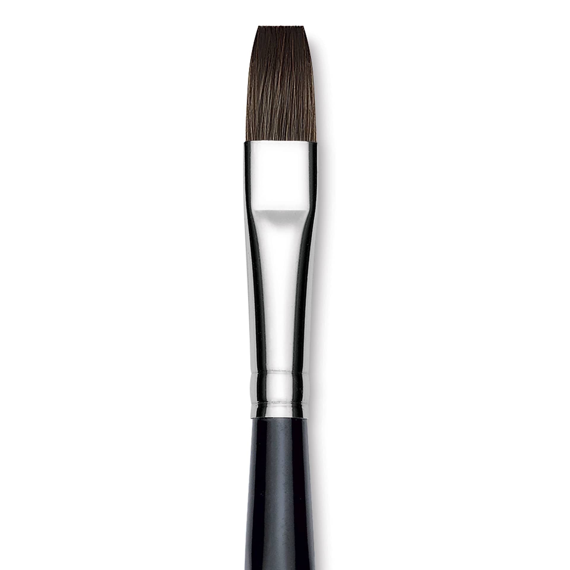 Da Vinci Casaneo Synthetic Squirrel Watercolor Brush - Flat, Size 12, Short Handle, Synthetic, close up