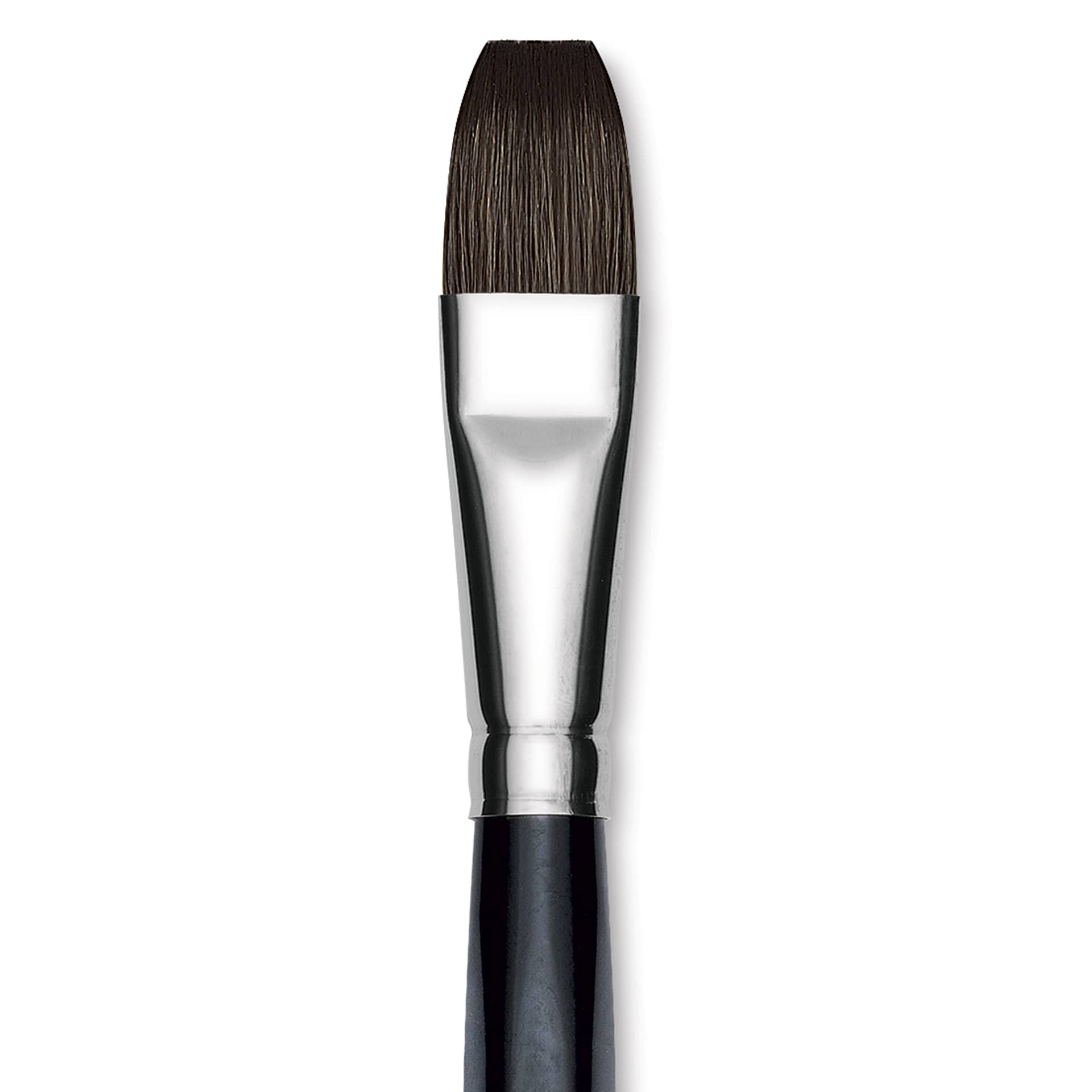 Da Vinci Casaneo Synthetic Squirrel Watercolor Brush - Flat, Size 16, Short Handle, Synthetic, close up