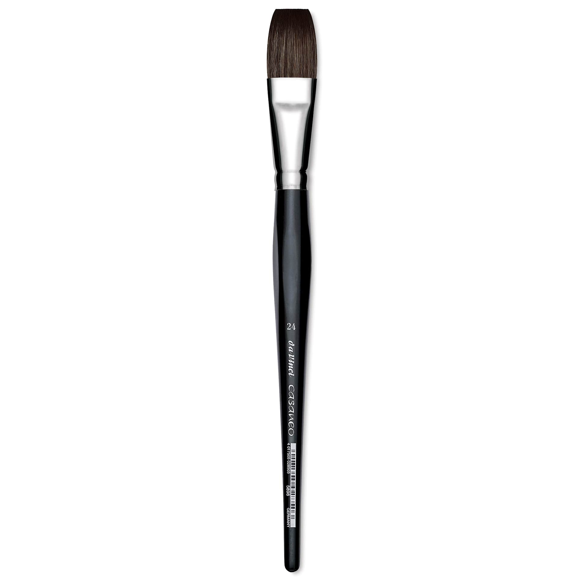 Da Vinci Casaneo Synthetic Squirrel Watercolor Brush - Flat, Size 24, Short Handle, Synthetic