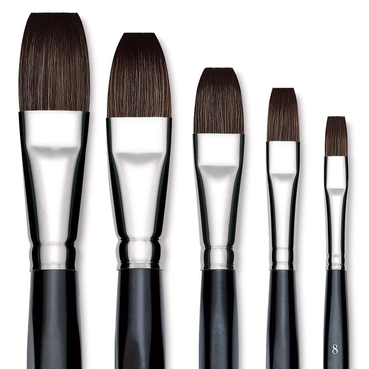 Da Vinci Casaneo Synthetic Squirrel Watercolor Brushes - Closeups of Assorted Size Flats Da Vinci Casaneo Synthetic Squirrel Watercolor Brushes - Closeups of Assorted Size Flats