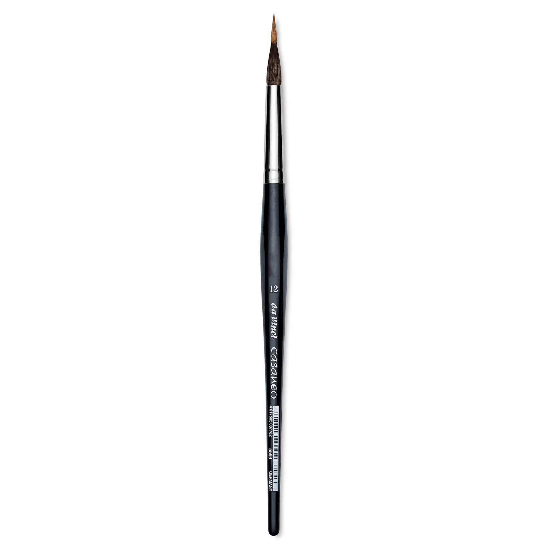 Da Vinci Casaneo Synthetic Squirrel Watercolor Brush - Inlaid Long Liner, Size 12, Short Handle, Synthetic