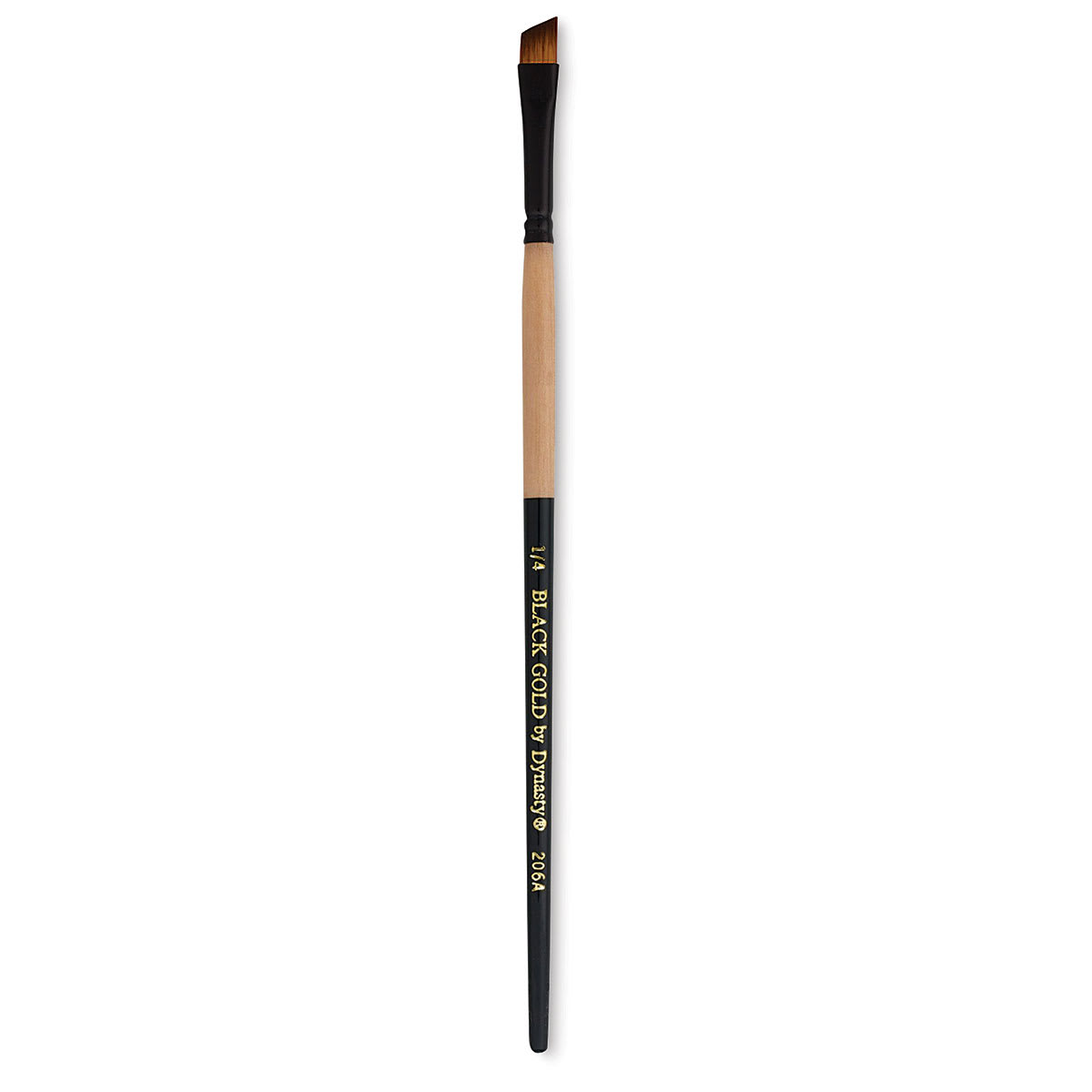 Dynasty Black Gold Brush - Angular, Short Handle, Size 1/4"