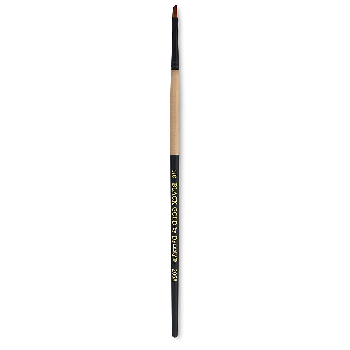 Dynasty Black Gold Brush - Angular, Short Handle, Size 1/8"