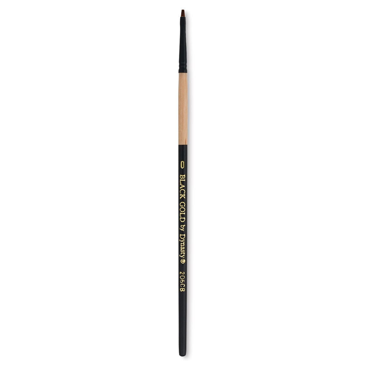 Dynasty Black Gold Brush - Chisel Blender, Short Handle, Size 0