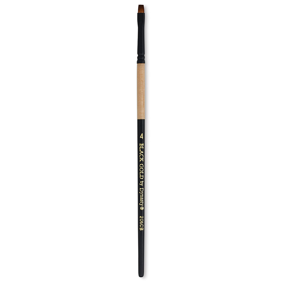 Dynasty Black Gold Brush - Chisel Blender, Short Handle, Size 4