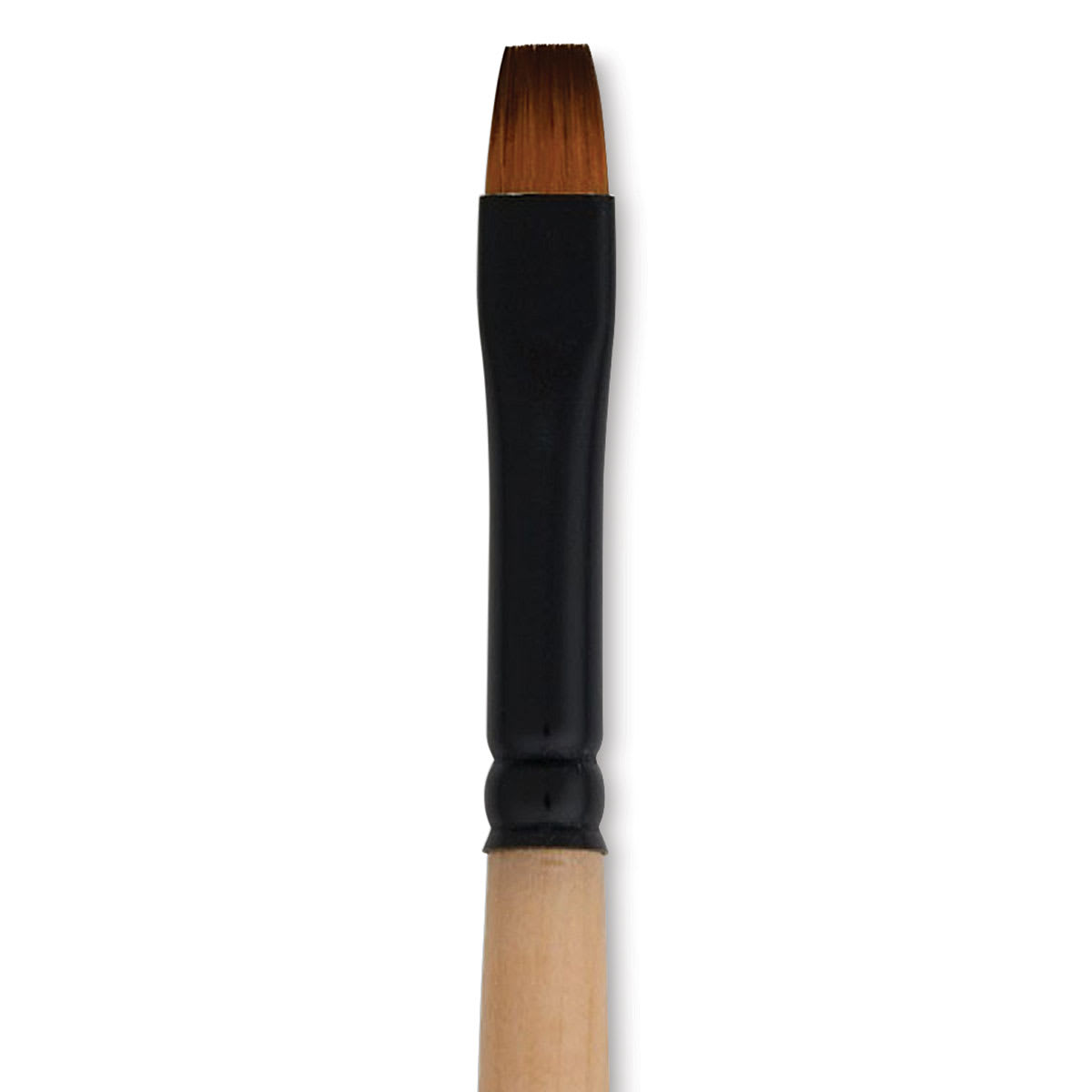 Dynasty Black Gold Brush - Chisel Blender, Short Handle, Size 8 close up