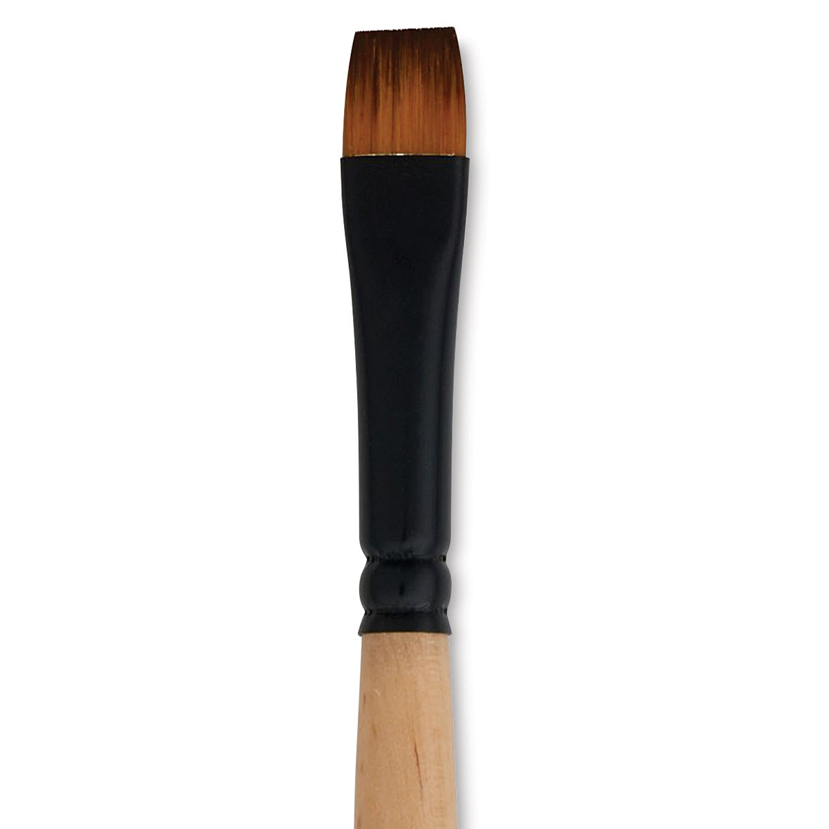 Dynasty Black Gold Brush - Chisel Blender, Short Handle, Size 10 close up