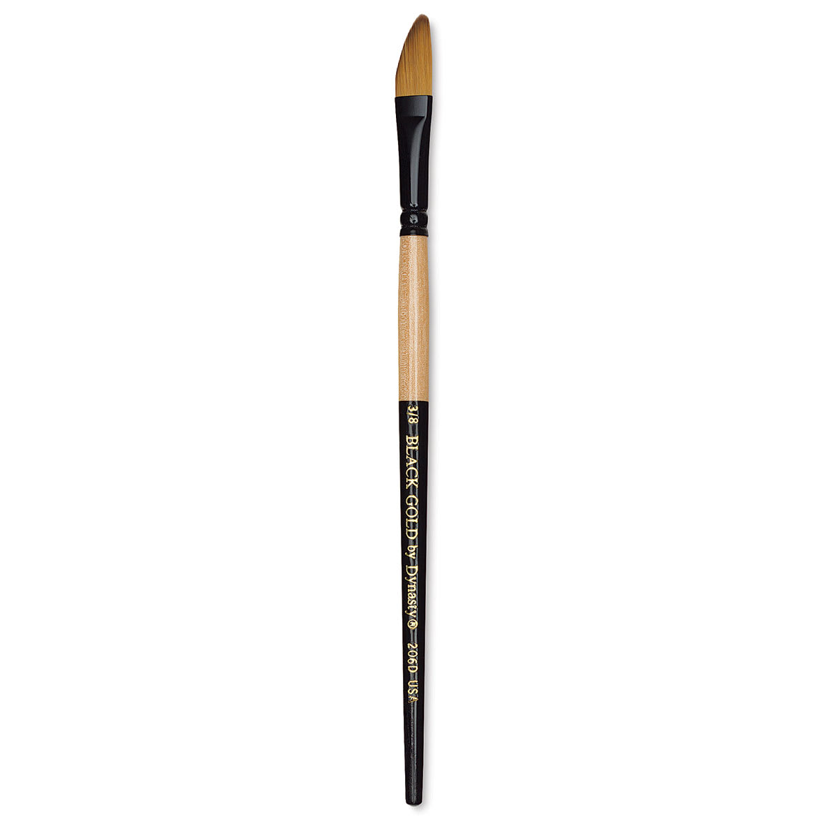 Dynasty Black Gold Brush - Dagger, Short Handle, Size 3/8"