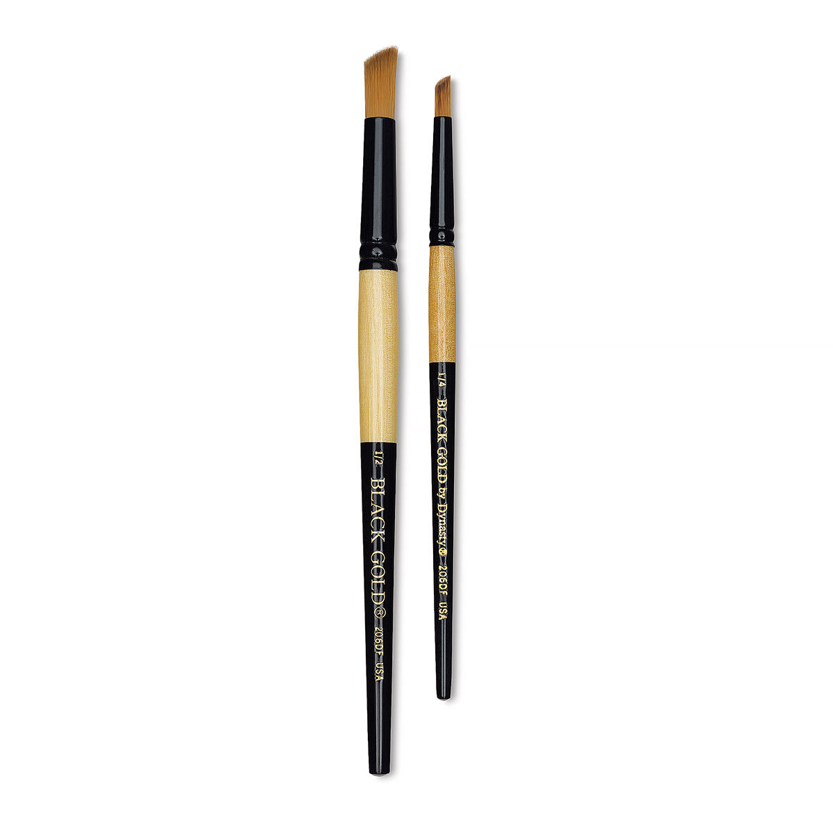 Dynasty Black Gold Synthetic Brush - Deerfoot, Short Handle