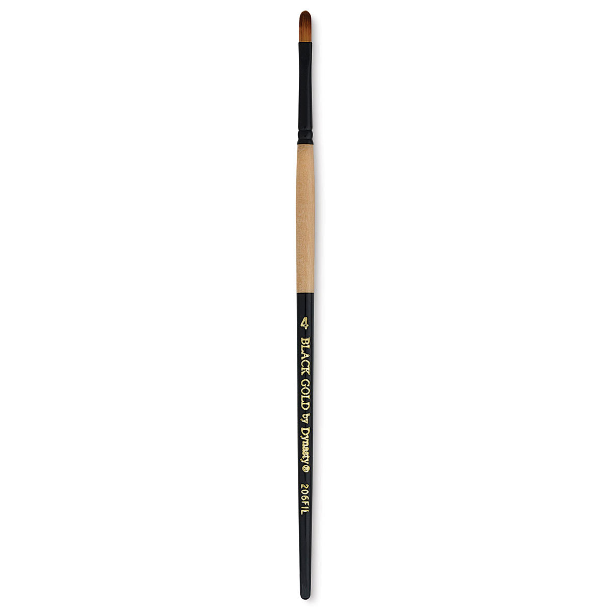 Dynasty Black Gold Brush - Filbert, Short Handle, Size 4