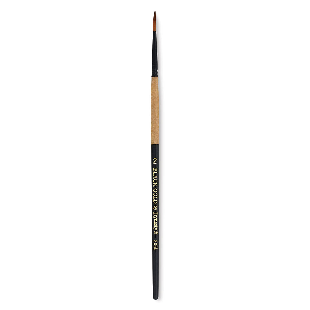 Dynasty Black Gold Brush - Liner, Short Handle, Size 2