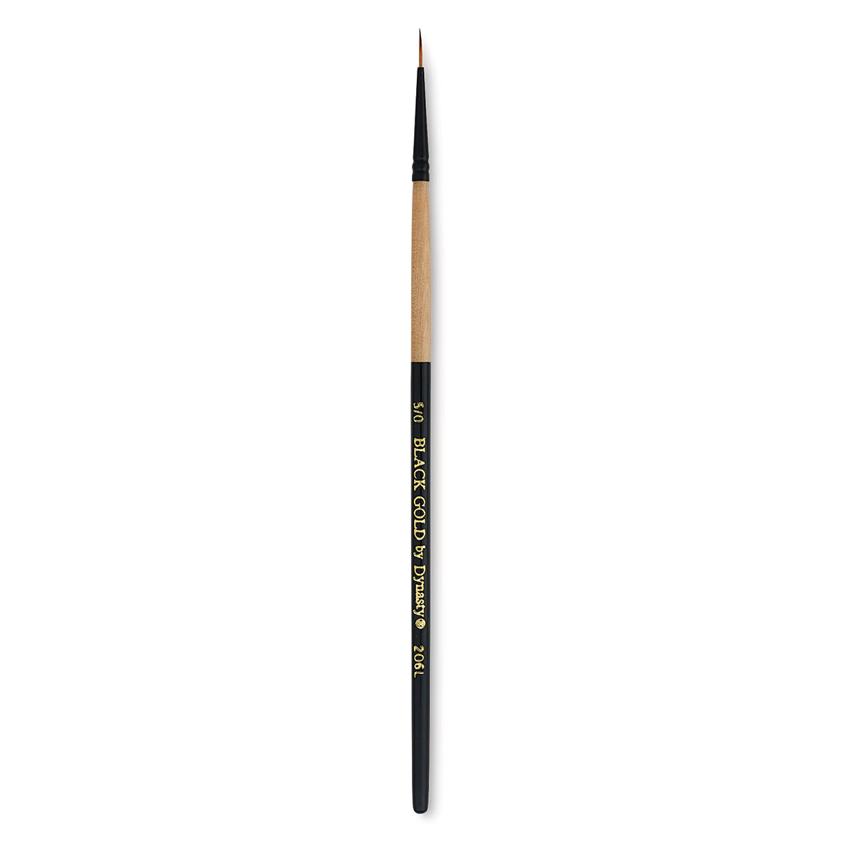 Dynasty Black Gold Brush - Liner, Short Handle, Size 5/0